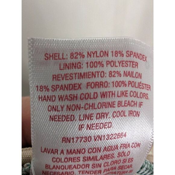 NWT Maternity Tankini Top Isabel Maternity Green Floral Women's Size Large - Picture 4 of 8